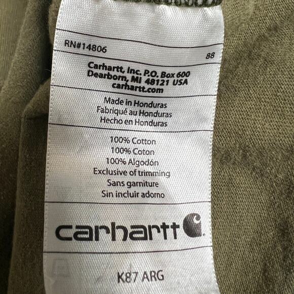 Carhartt Force Distressed Military Green T-Shirt 3XL - Picture 6 of 7